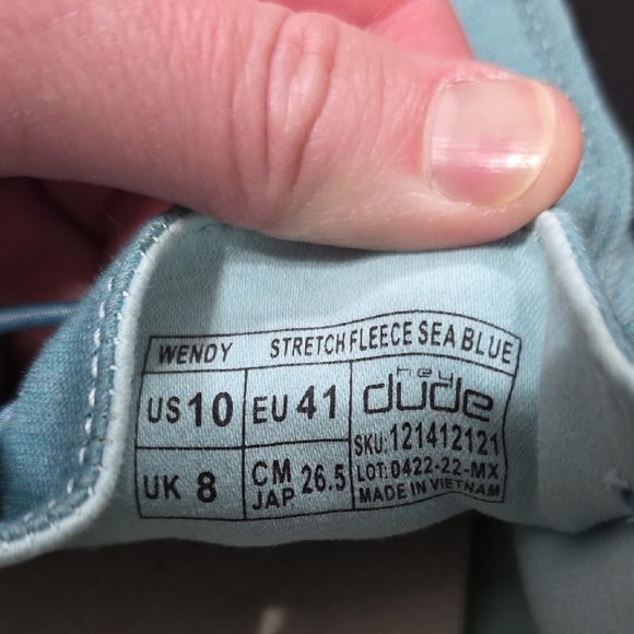 HeyDude Sea Blue Wendy Style Womens Shoes - Picture 3 of 4